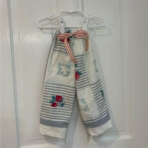 Vintage Style Baby Pants with Strawberry Print